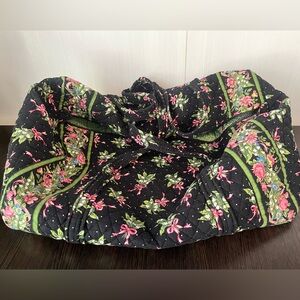 Vera Bradley New Hope Black with Pink Ribbon XL duffel bag